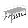 HANAH HOME Sto za dnevnu sobu Sakura Walnut - slika 2