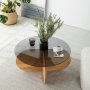 HANAH HOME Sto za dnevnu sobu Bubble Wood Fume Oak - slika 3