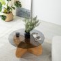 HANAH HOME Sto za dnevnu sobu Bubble Wood Fume Oak - slika 4