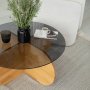 HANAH HOME Sto za dnevnu sobu Bubble Wood Fume Oak - slika 5