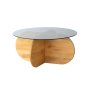HANAH HOME Sto za dnevnu sobu Bubble Wood Fume Oak - slika 1