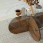 HANAH HOME Sto za dnevnu sobu Bubble Wood Walnut - slika 5