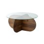 HANAH HOME Sto za dnevnu sobu Bubble Wood Walnut - slika 1