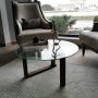 HANAH HOME Sto za dnevnu sobu Yuvarlak Cam Orta Sehpa S300 - slika 5