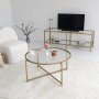 HANAH HOME Sto za dnevnu sobu Gold Sun S404 - slika 2