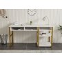 HANAH HOME Radni sto Emro White Gold - slika 2