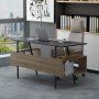 HANAH HOME Radni sto Irony Maxi Anthracite Walnut - slika 2