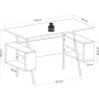 HANAH HOME Radni sto Irony Maxi Anthracite Walnut - slika 4