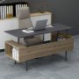 HANAH HOME Radni sto Irony Maxi Anthracite Walnut - slika 1