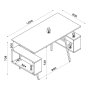HANAH HOME Radni sto Irony White - slika 5