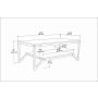 HANAH HOME Sto za dnevnu sobu Flora White - slika 5