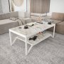 HANAH HOME Sto za dnevnu sobu Flora White - slika 2