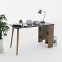 HANAH HOME Radni sto Lagomood Vito Anthracite Walnut - slika 2