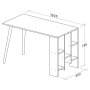 HANAH HOME Radni sto Lagomood Vito Anthracite Walnut - slika 5