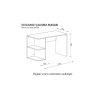 HANAH HOME Radni sto Elegance White Walnut - slika 4
