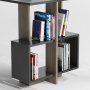 HANAH HOME Radni sto Lagomood Side Anthracite Walnut - slika 4