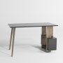 HANAH HOME Radni sto Lagomood Side Anthracite Walnut - slika 5