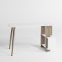 HANAH HOME Radni sto Lagomood Side Walnut White - slika 5