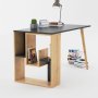 HANAH HOME Radni sto Sally Anthracite Oak - slika 4