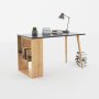 HANAH HOME Radni sto Sally Anthracite Oak - slika 5