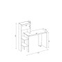 HANAH HOME Radni sto Bumin White Walnut - slika 5
