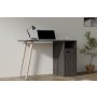 HANAH HOME Radni sto Calvin Anthracite Oak - slika 1