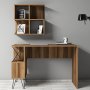 HANAH HOME Radni sto sa policom za knjige Extra 2 Walnut - slika 3