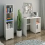 HANAH HOME Radni sto sa policom za knjige Kuzey Set White - slika 3