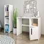 HANAH HOME Radni sto sa policom za knjige Kuzey Set White - slika 4