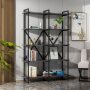 HANAH HOME Polica za knjige Elston 1200 3 Black Anthracite - slika 2