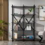 HANAH HOME Polica za knjige Elston 1200 3 Black Anthracite - slika 1