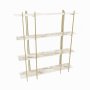 HANAH HOME Polica za knjige Moss White Gold - slika 4