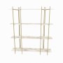 HANAH HOME Polica za knjige Moss White Gold - slika 5