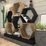 HANAH HOME Polica za knjige Cicek Black Oak - slika 2