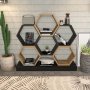 HANAH HOME Polica za knjige Cicek Black Oak - slika 1