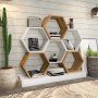 HANAH HOME Polica za knjige Cicek White Oak - slika 3