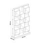 HANAH HOME Polica za knjige Edge White Black - slika 3