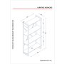 HANAH HOME Polica za knjige Albatros Walnut - slika 4