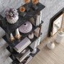 HANAH HOME Polica za knjige Piante Black - slika 2