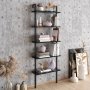 HANAH HOME Polica za knjige Piante Black - slika 1