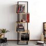 HANAH HOME Polica za knjige Prada Walnut Black - slika 2