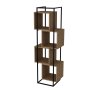 HANAH HOME Polica za knjige Prada Walnut Black - slika 3