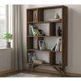 HANAH HOME Polica za knjige Flamingo Walnut - slika 2