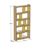 HANAH HOME Polica za knjige Box Walnut Yellow - slika 5