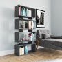 HANAH HOME Polica za knjige Langdon Anthracite - slika 2