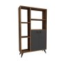 HANAH HOME Polica za knjige Meldan Light Walnut Anthracite - slika 4