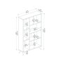 HANAH HOME Polica za knjige Meldan Light Walnut Anthracite - slika 5