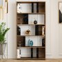 HANAH HOME Polica za knjige Lima Walnut Black Marble - slika 2