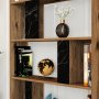HANAH HOME Polica za knjige Lima Walnut Black Marble - slika 3