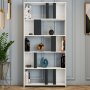 HANAH HOME Polica za knjige Lima White Anthracite - slika 2